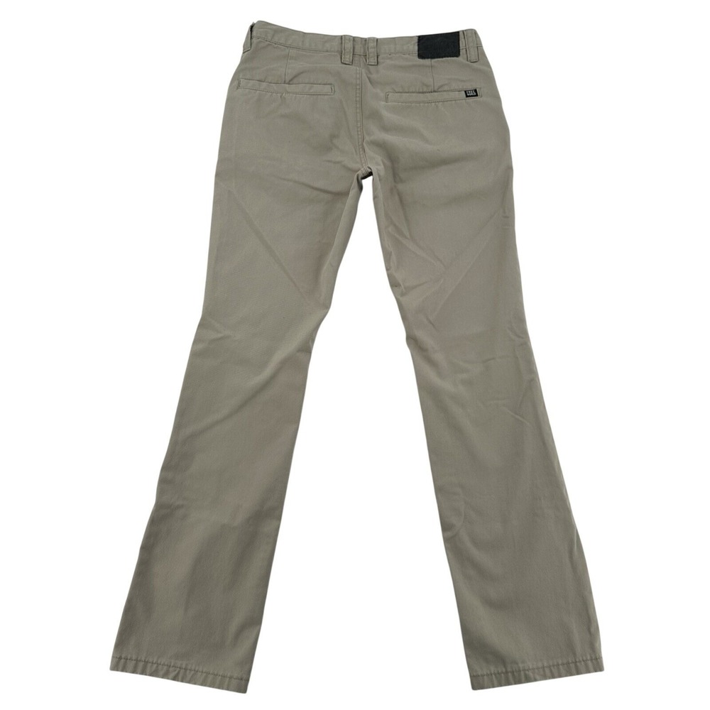 Free World Drifter Men 32 Slim Straight Chino Pants Khaki Tan Twill Skate Casual
